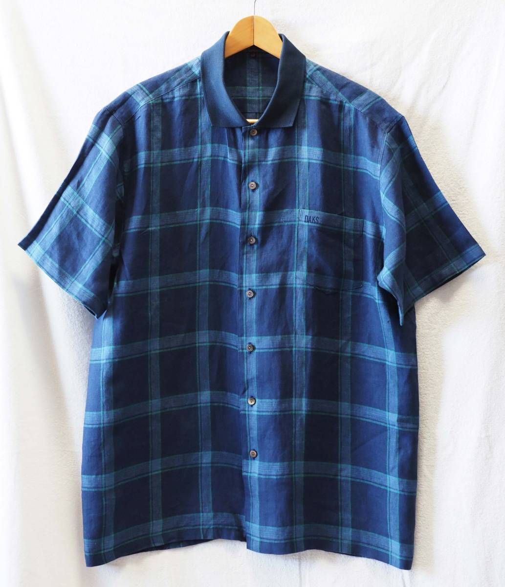 DAKS（ダックス）麻 半袖 くい シャツ LB 