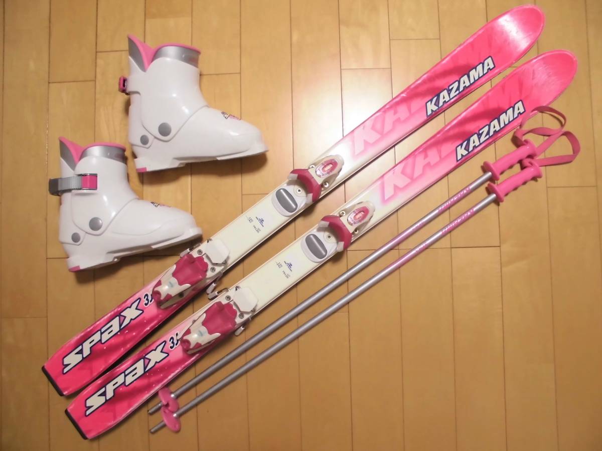 カザマ ジュニア 子供用スキー3点セット KAZAMA SPAX 3J 板120cm 