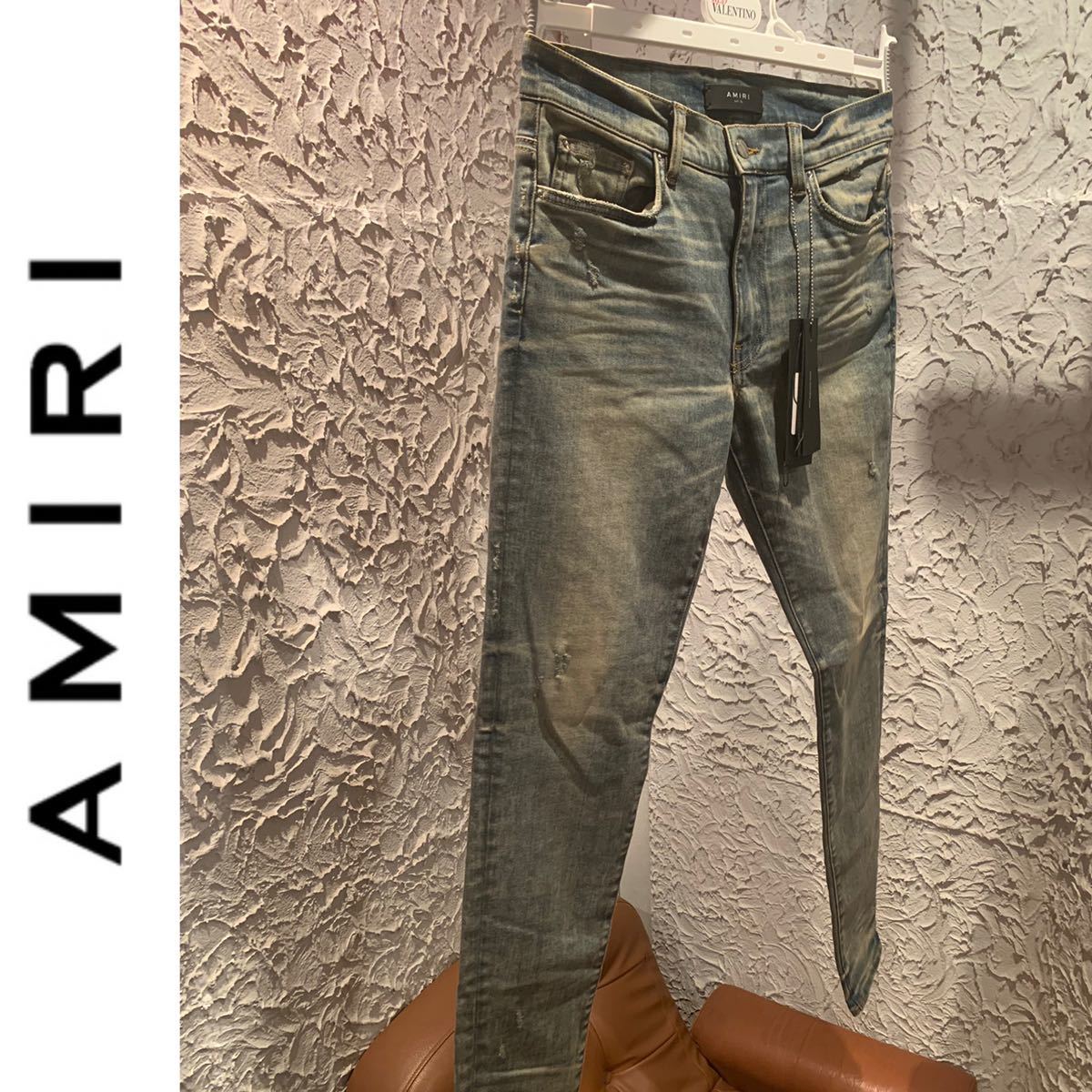 ☆AMIRI アミリ 新品未使用 33インチ デニム バイカーパンツ ダメージ 