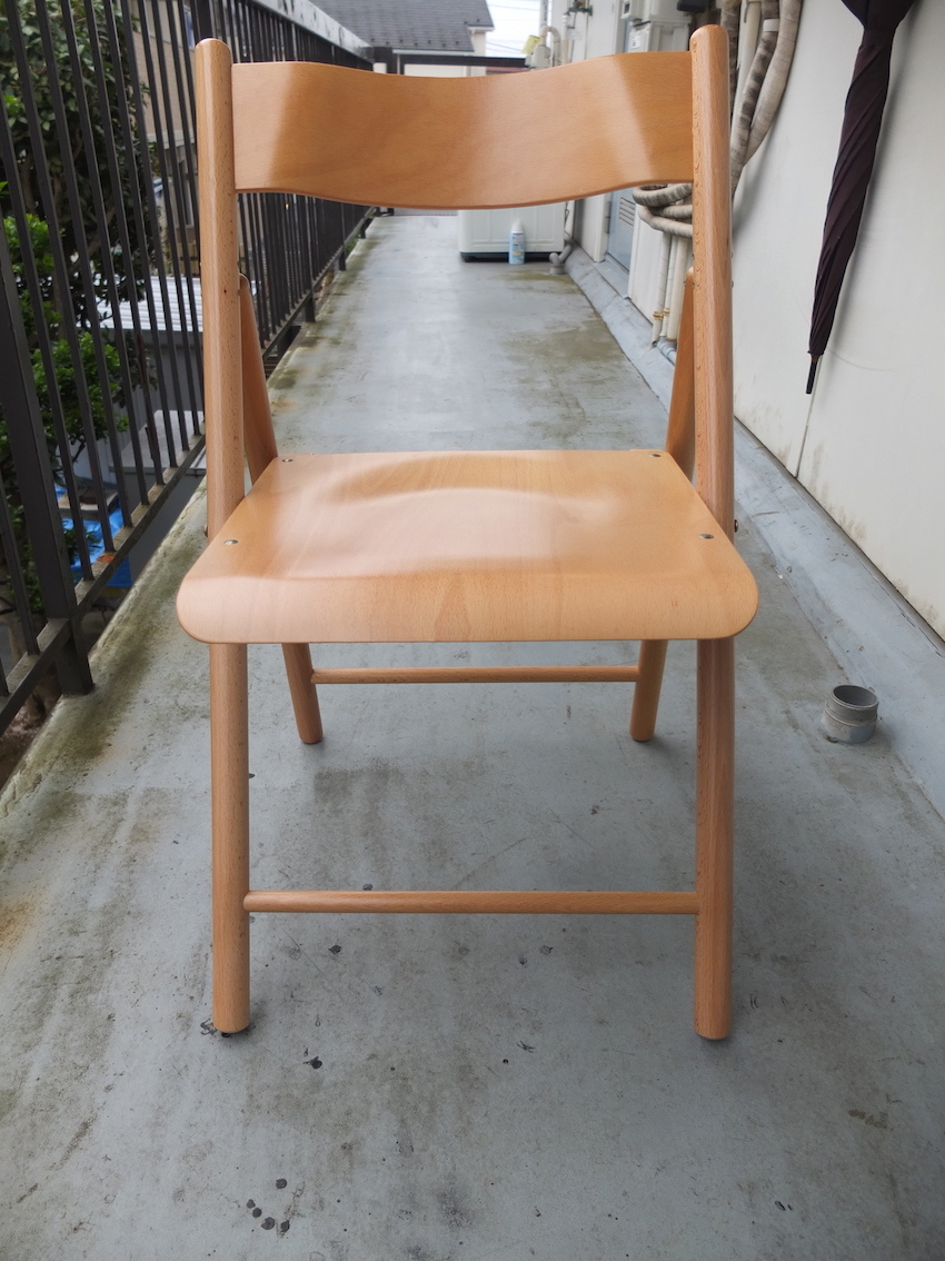 2脚セット】無印良品 廃盤 折りたたみ椅子 ブナ材 フォールディング
