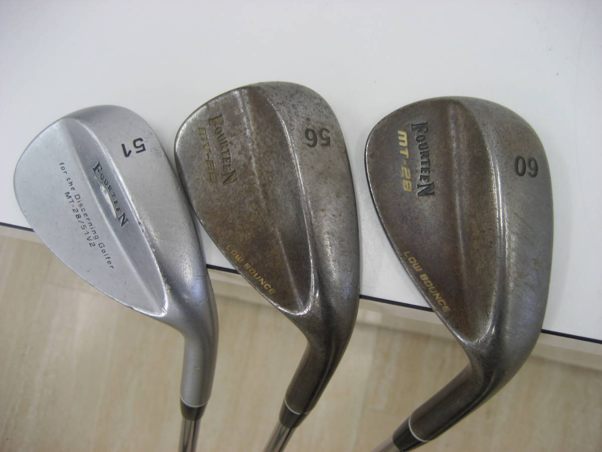 驚きの破格値，本物保証 Fourteen MT-28 ウエッジ５１&deg; ５６&deg; ６０&deg; ３本セット(フォーティーン)｜売買されたオークション情報、yahooの商品情報をアーカイブ公開 - オークファン 男性右きき用
