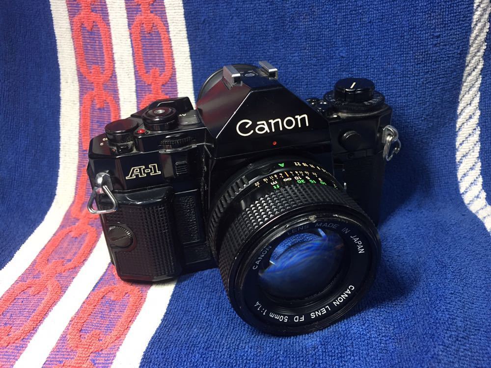 カメラ キヤノン AE-1 PROGRAM ブラック NFD 50mm f1.4 完動品