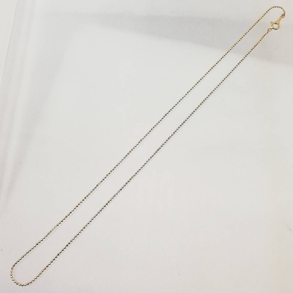 K18 金 イエローゴールド ネックレス チェーン 40cm 1.7g レディース アクセサリー 18金 ネックレス 40cm 幅0.65mm だけ 1.0mm