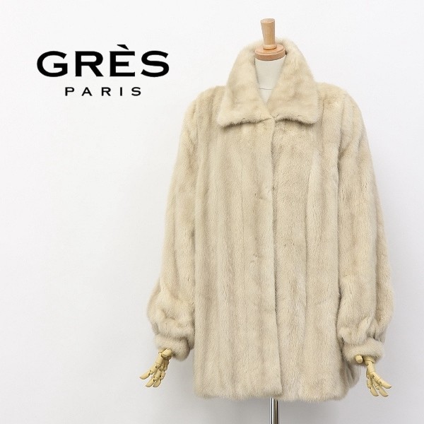 豪華◇GRES/グレ 毛皮 ミンクファー ハーフ コート ベージュ 11 【公式 