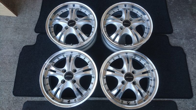 『psi』 HOT STUFF ホットスタッフ Precious TWIN SPOKE2【ちょい深リム】 14インチ 5J ＋45 4穴 PCD100 アルミホイール4本セット