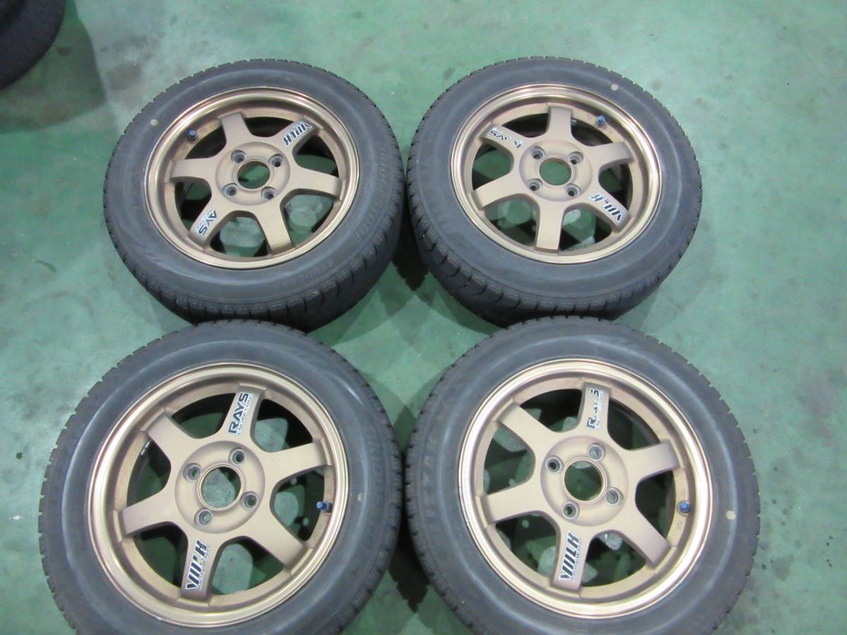 TE37 レイズ 14インチ Racing 5J +45 PCD100 RAYS 4本セット ☆RAYS VOLK