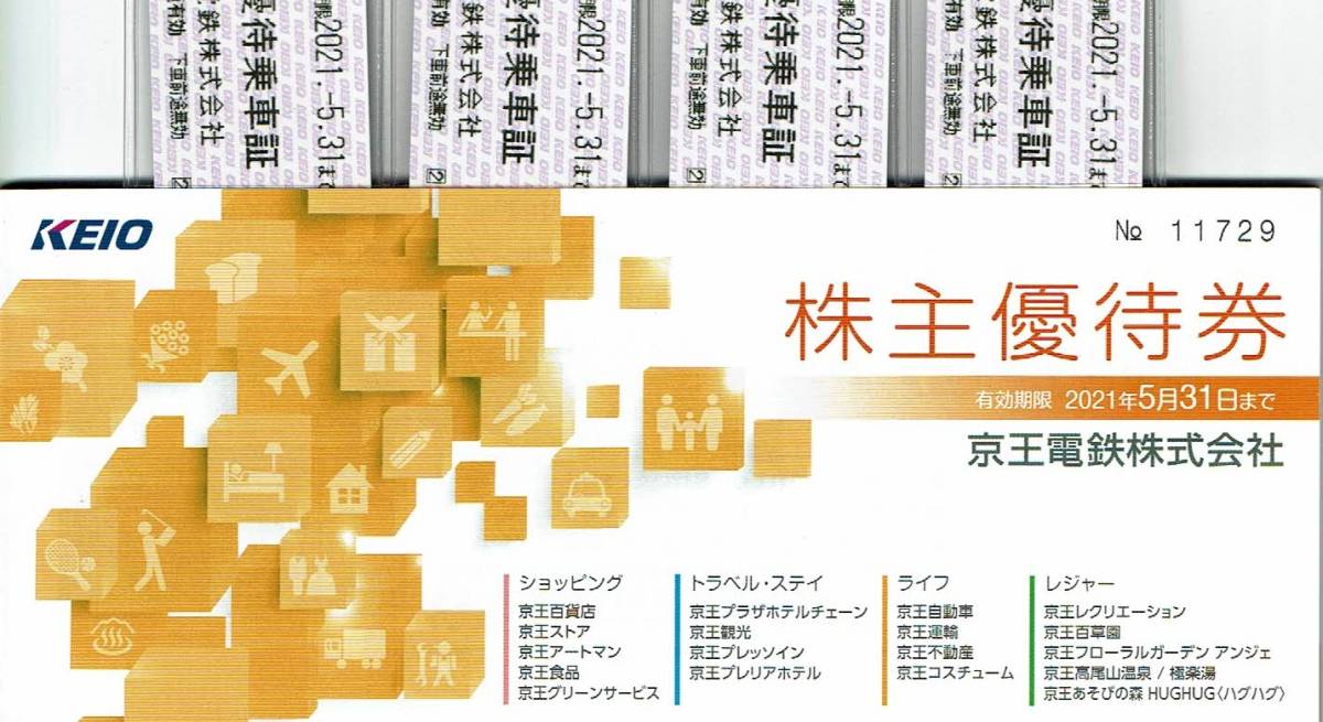 京王電鉄 株主優待乗車証 ４枚 おまけ付★2021.5.31まで_1