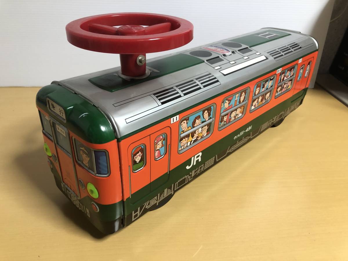 イチコー ブリキ 急行電車 JR 鉄道 乗り物 おもちゃ 玩具 箱付きの入札 