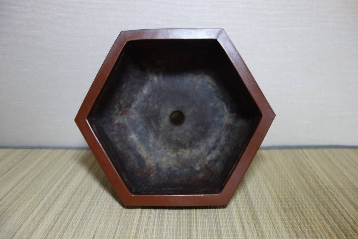 盆栽鉢 中国鉢 中国宜興 中国 植木鉢 T182-1 紫砂鉢 太鼓式 直径30cm