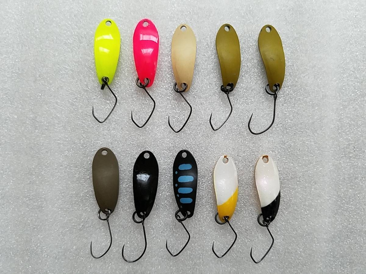 メルカリ - スプーン 10枚 1.5 -アングラーズシステム(フィッシング 美品 アングラーズシステム バックス 1.5g 10個　Angler'z System BUX　エリアトラウト 管釣りルアー スプーン アンテム antem