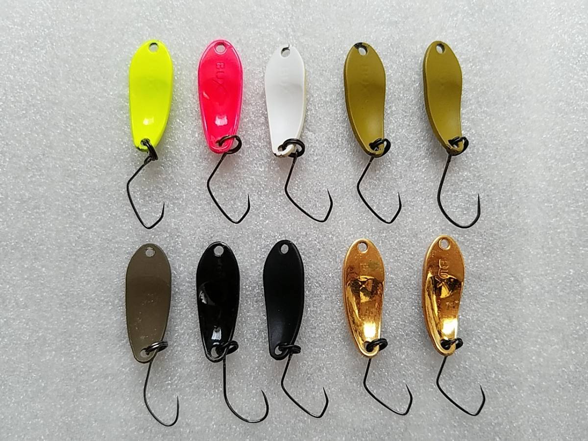 メルカリ - スプーン 10枚 1.5 -アングラーズシステム(フィッシング 美品 アングラーズシステム バックス 1.5g 10個　Angler'z System BUX　エリアトラウト 管釣りルアー スプーン アンテム antem