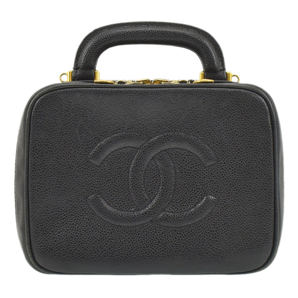 シャネル キャビアスキン ハンドバッグ CHANEL ホワイト ココハンドル