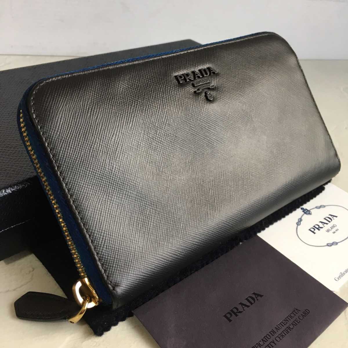 ☆1円スタート☆美品☆プラダ☆財布☆サフィアーノ☆長財布☆ PRADA