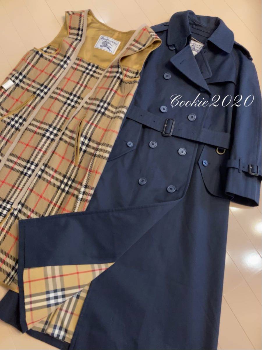 BURBERRYトレンチコート ノバチェック ファー、ライナー付き 36