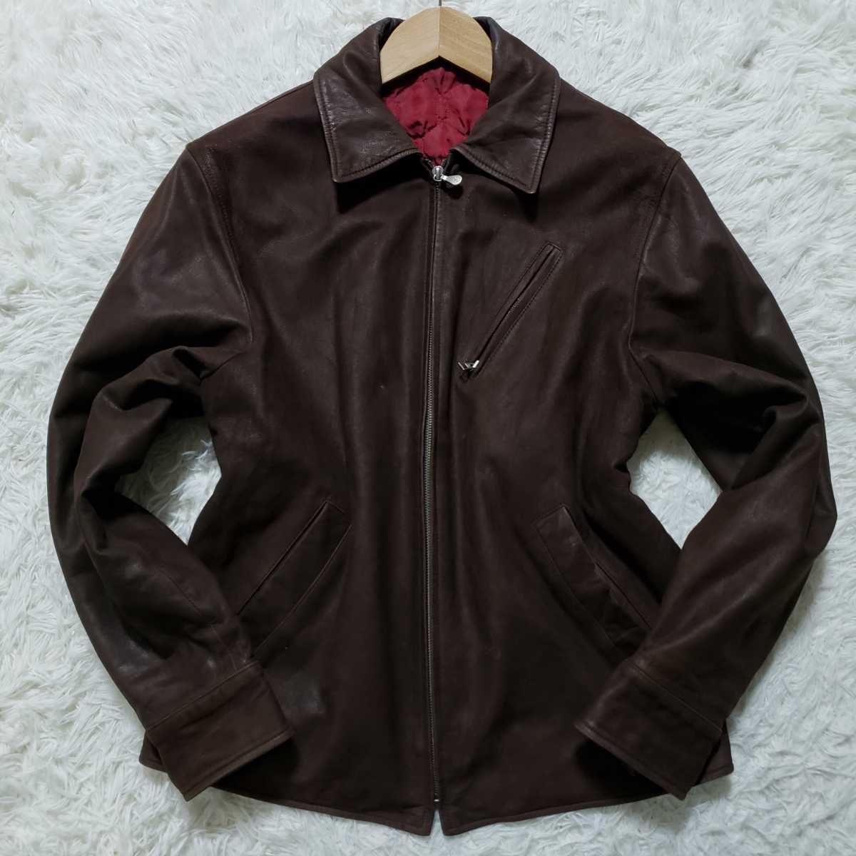 圧巻の裏地】Paul Smith ポールスミス レザージャケット ブルゾン M 