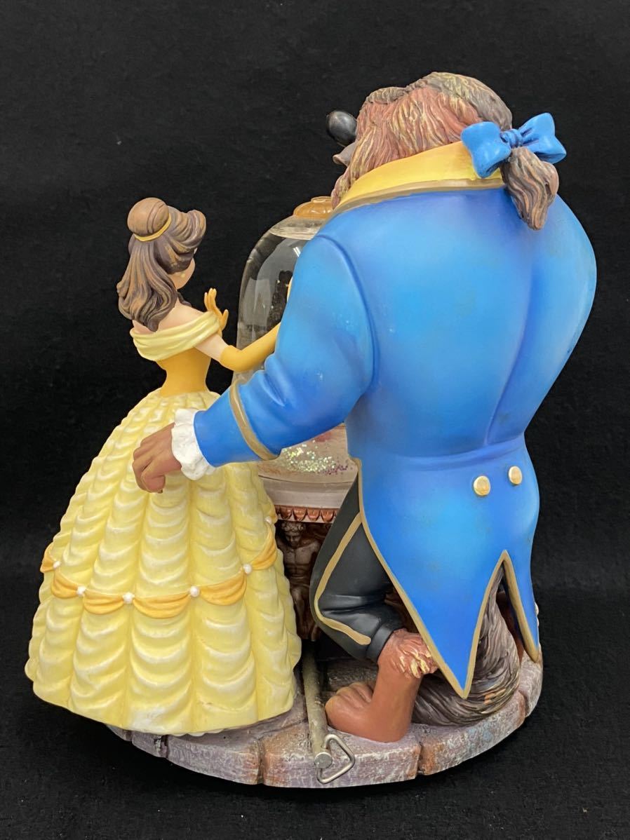 ディズニー オルゴール 置物 ディズニー 美女と野獣 スノードーム