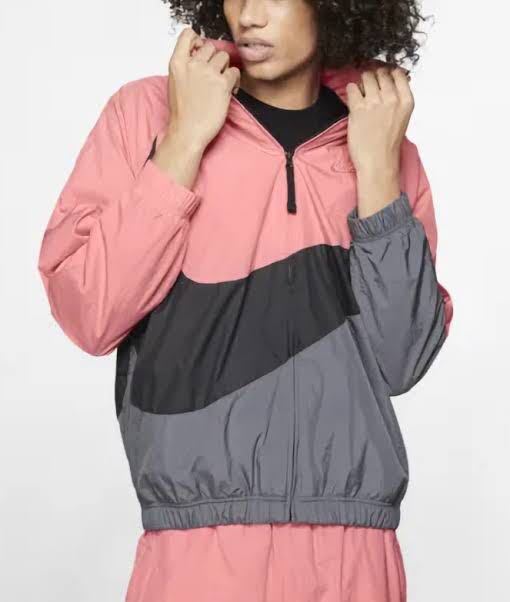 NIKE ナイキ メンズ　HBR STMY ウーブンジャケット　AR3133-668 黒灰ピンク　M STMT HBR ウーブン ウーブンジャケット 限定 正規