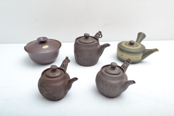 超激得，100%新品 T620D54Y ☆萬古焼☆急須☆まとめて☆横手