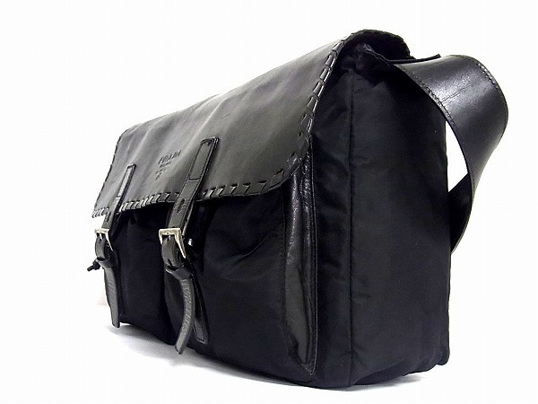 プラダ PRADA 1円 ナイロン ハンドバッグ ロゴ テスートナイロン