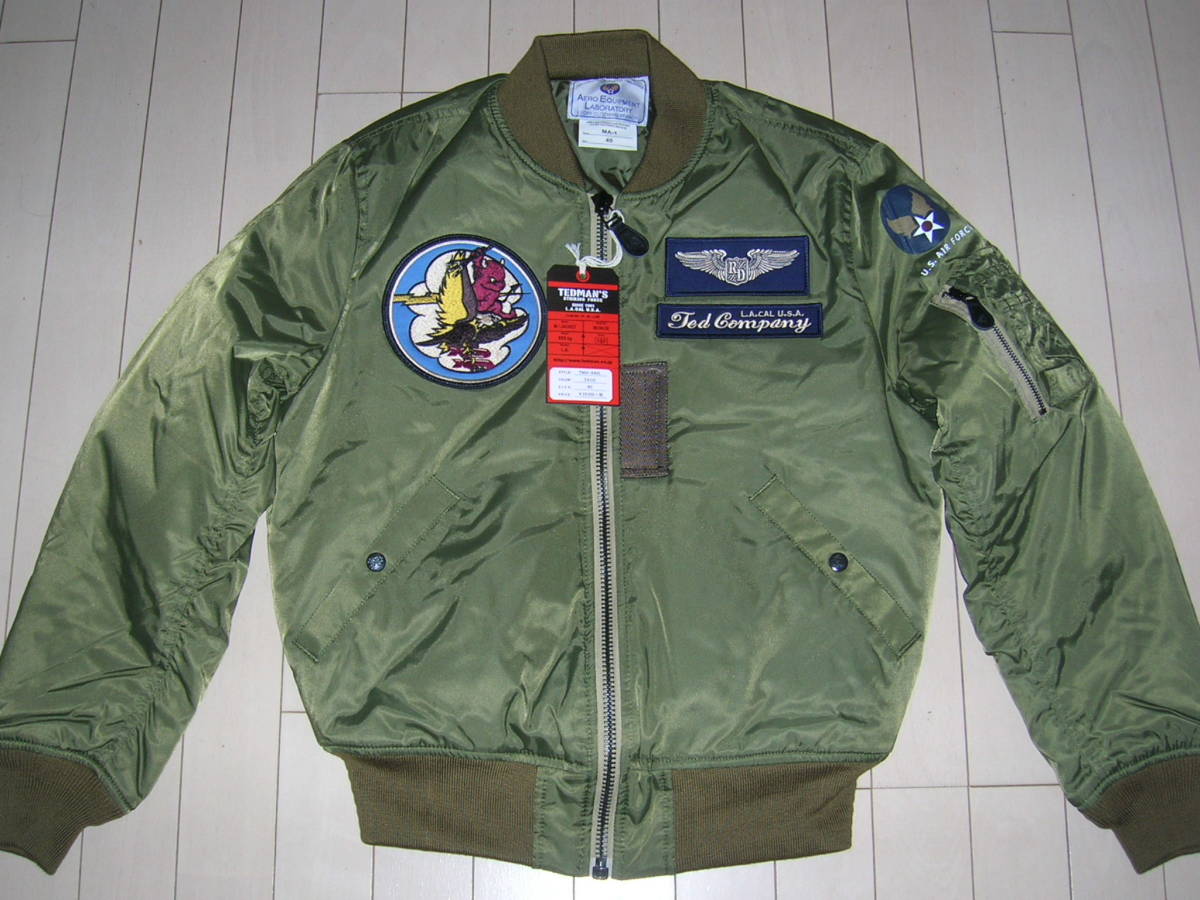 新品未使用 TED COMPANY テッドマン MA-1 ジャケット サンド44 タグ