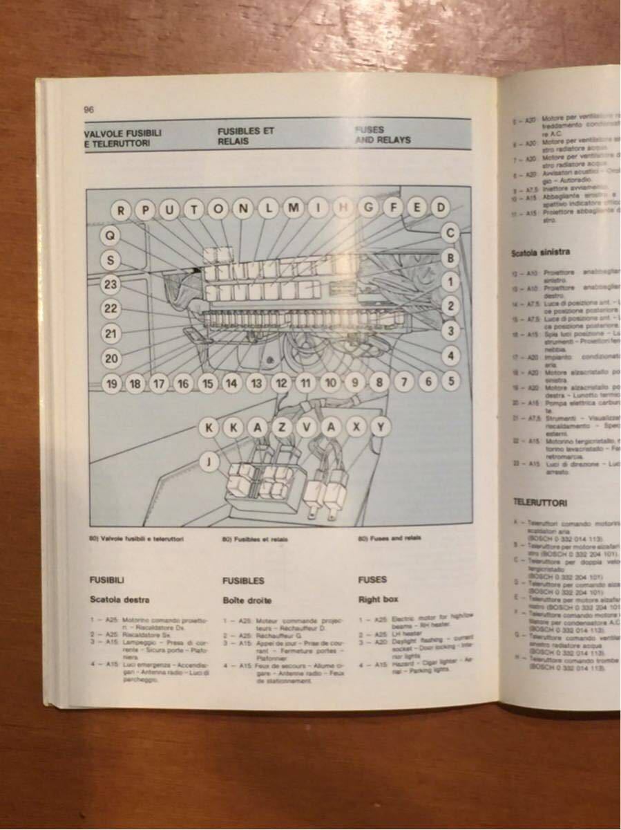 フェラーリ 328 GTB/GTS オーナーズマニュアル 伊仏英3ヶ国語表記版