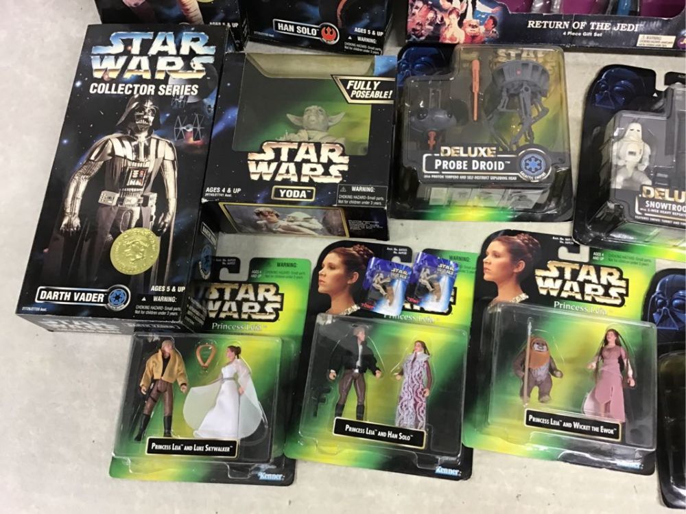 1円～ 同梱不可 ジャンク スターウォーズ ダースベイダー、ヨーダー、スノートルーパー with T-P キャノン 他 フィギュア_4