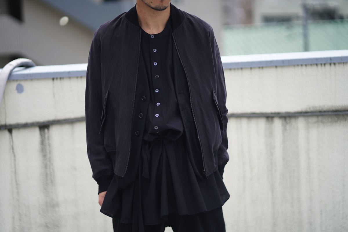 ANN DEMEULEMEESTER Reversible Bomber Dunas MA-1 ボンバージャケット 