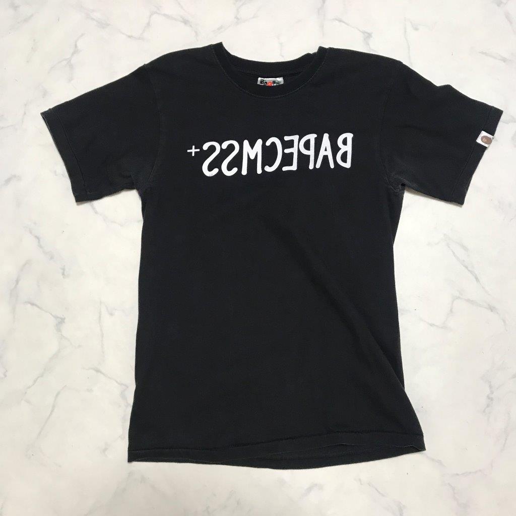 ★common sense×BAPE コモンセンス エイプ★半袖 ロゴ プリント Ｔシャツ 黒 ブラック size M 管:B:05 BATHING A APE 値下げ⭕️ - ON