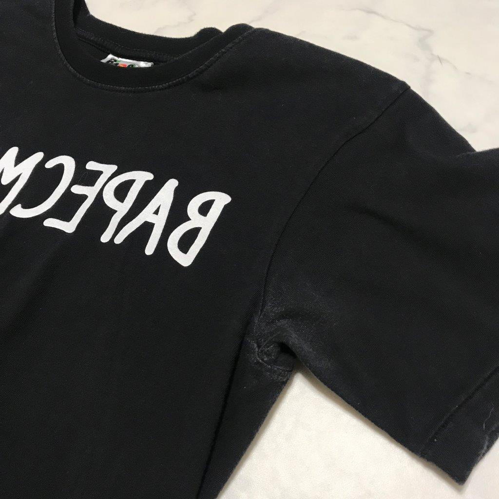 ★common sense×BAPE コモンセンス エイプ★半袖 ロゴ プリント Ｔシャツ 黒 ブラック size M 管:B:05 BATHING A APE 値下げ⭕️ - ON