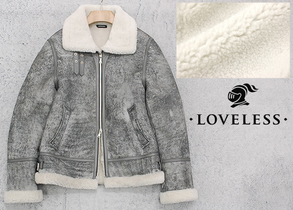 最高峰！定価￥203,500 極美品 ラブレス LOVELESS「B-3」羊革 サンド 
