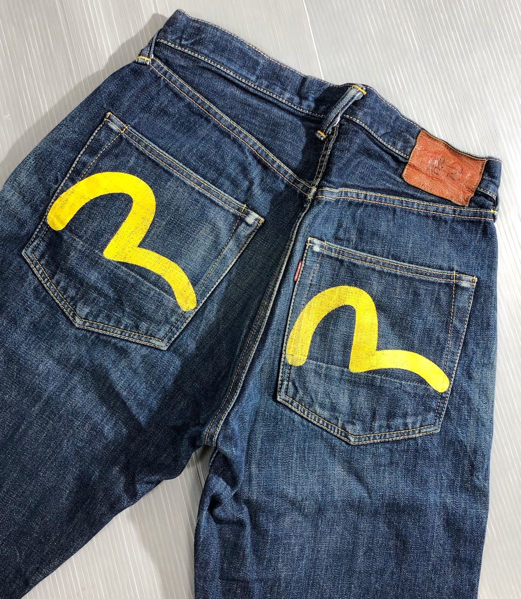 EVISU EVISU エヴィス Lot.2001 No.2 ｲﾝﾃﾞｨｺﾞ ﾌｧｲﾔｰﾊﾟﾀｰﾝ ﾃﾞﾆﾑﾊﾟﾝﾂ 