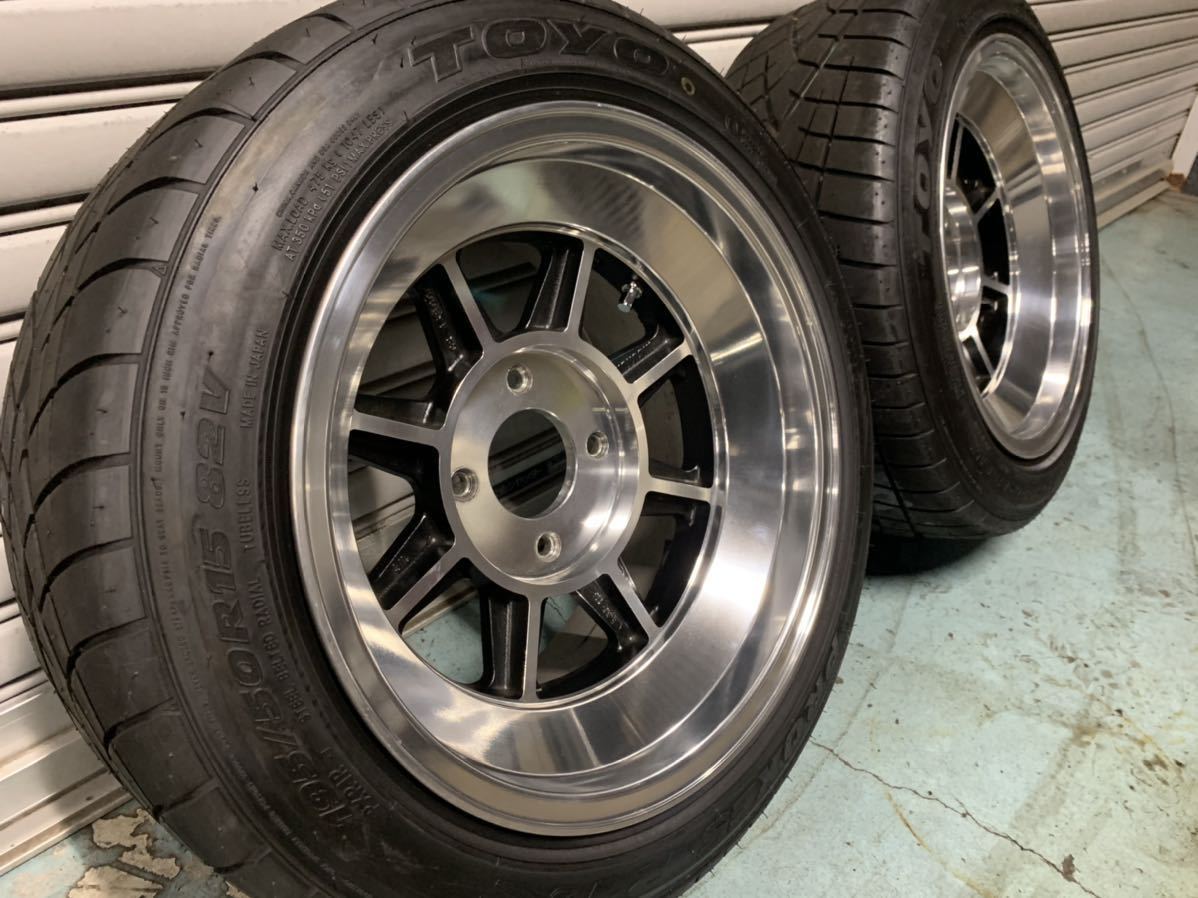 HAYASI ハヤシレーシング 15インチ 4H-114.3 8J 9J 旧車 深リム の入札