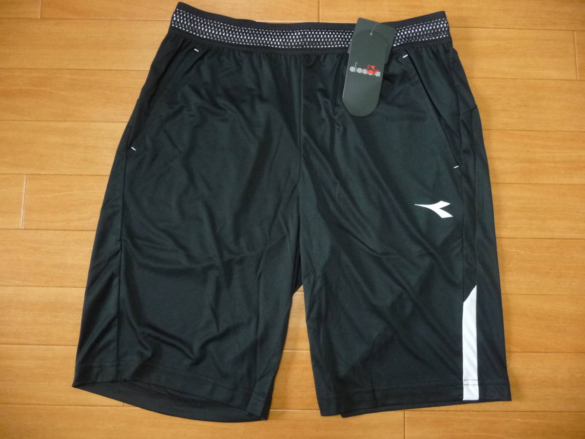 ５０%off-新品★DIADORA テニスハーフパンツ★M/黒・白DTG