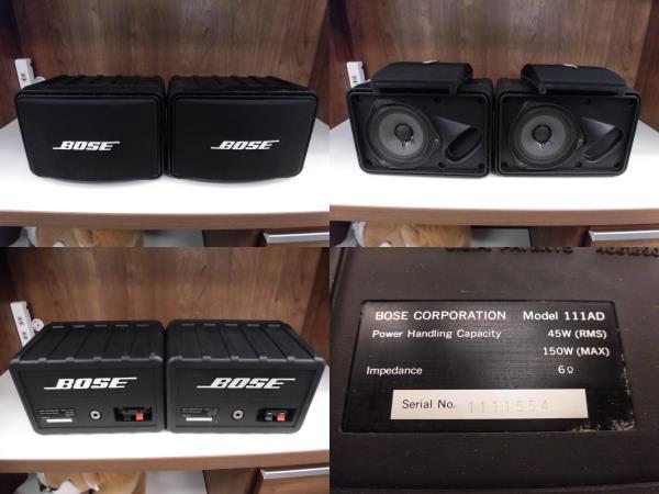 BOSE 111AD スピーカー ペア ボーズ シリアル連番 Bose - セット
