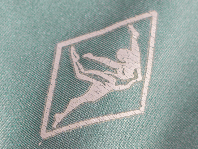 5784*送料無料*レオタード*ササキスポーツ*Lサイズ*日本製*濁り緑×ホワイト*新体操*器械体操*体操*USED♪_9