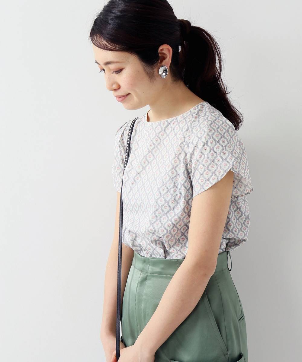 美品*IENA*イエナ*LIBERTY チューリップスリーブブラウス*ナチュラル 