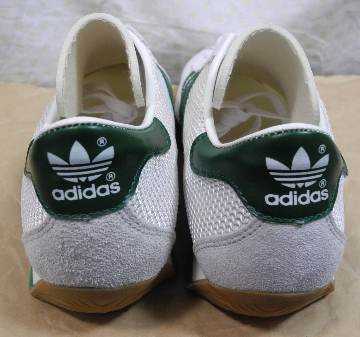 新品 アディダス 日本製 カントリー メッシュ 1999年製 生産終了 白×緑 
