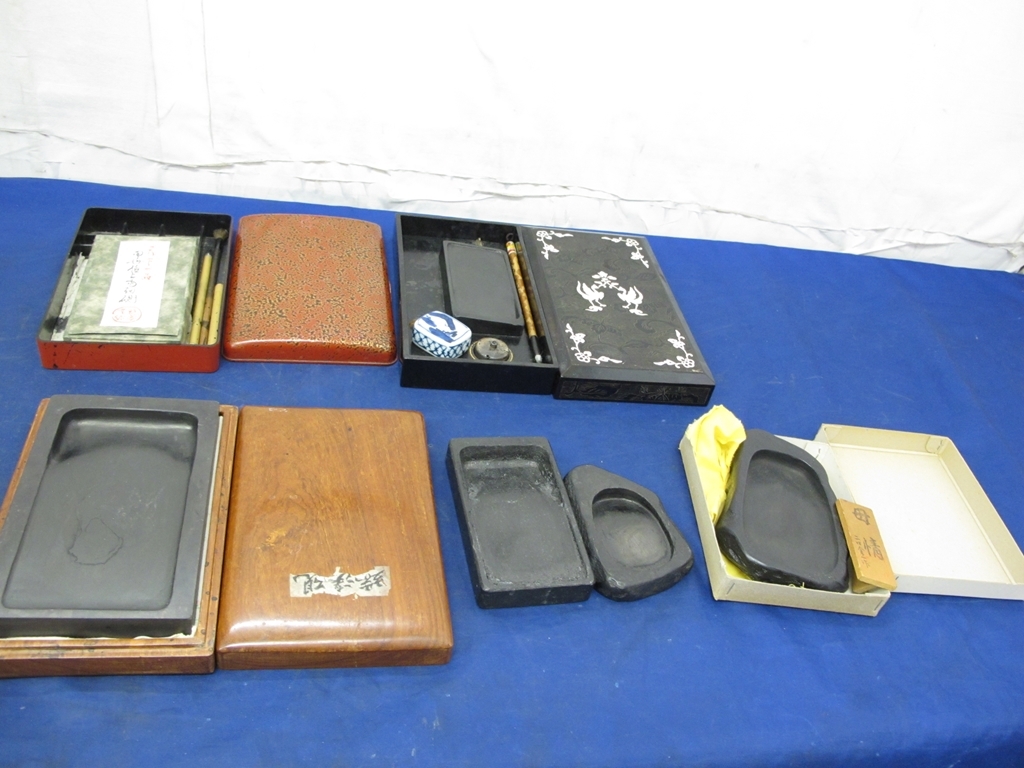 2‐30 鳳来硯鳳来寺山 清林堂 鳳来寺産 煙巌石硯 書道具 奥三河 端渓 雨畑 螺鈿硯箱 古硯 書道具 書道家 まとめ_1