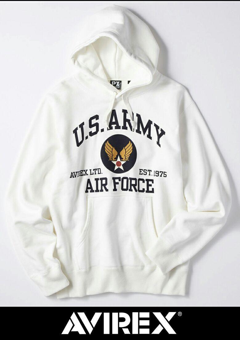 新品□AVIREXアヴィレックス□US-ARMYエアホースホワイトパーカーM 