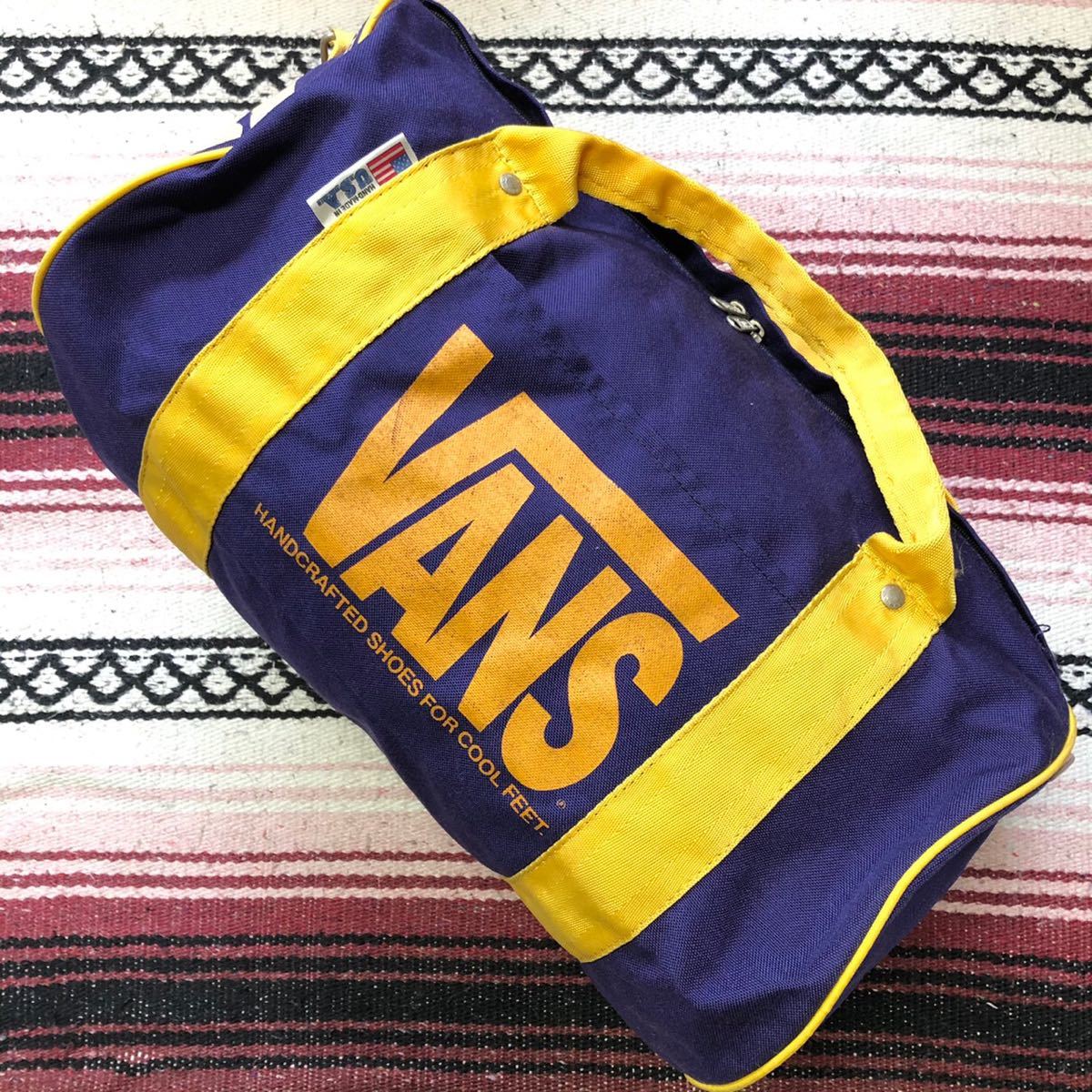 コピーライト有 90s USA製【VANS】 ヴァンズ バンズ ボストン バッグ 