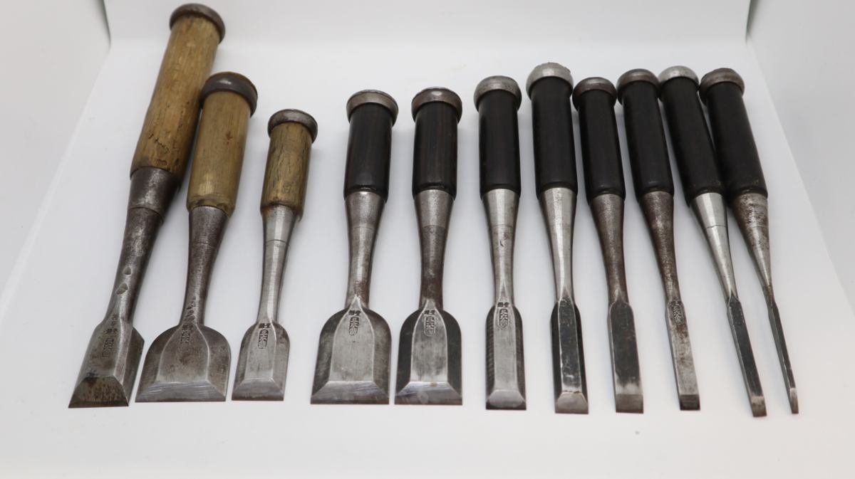美品】ノミ 11本 セット 三木龍 たたきノミ まとめ売り 工具 大工道具