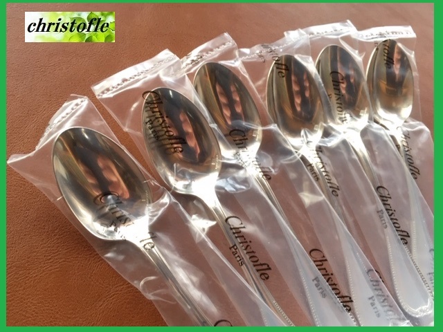 品格】未開封 Christofle マルメゾン コーヒースプーン 6本 マルメゾン