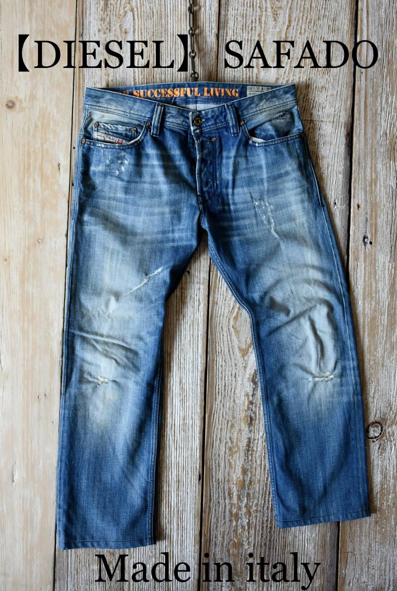 【豊富な，爆買い】 イタリア製 ディーゼル DIESEL SAFADO REGULAR SLIM STRAIGHT デニムパンツ W31 最高級加工 スリムストレート ブルー(W31)｜売買されたオークション情報、yahooの商品情報をアーカイブ公開 - オークファン 男性用