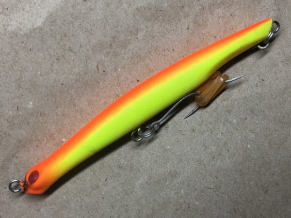 ルアー Jakson ジャクソン にょろにょろ 85 チャートオレンジ 黄 マット 85mm 7g ソルト シーバス バチパターン マイクロベイトパターン ミノー 売買されたオークション情報 Yahooの商品情報をアーカイブ公開 オークファン Aucfan Com