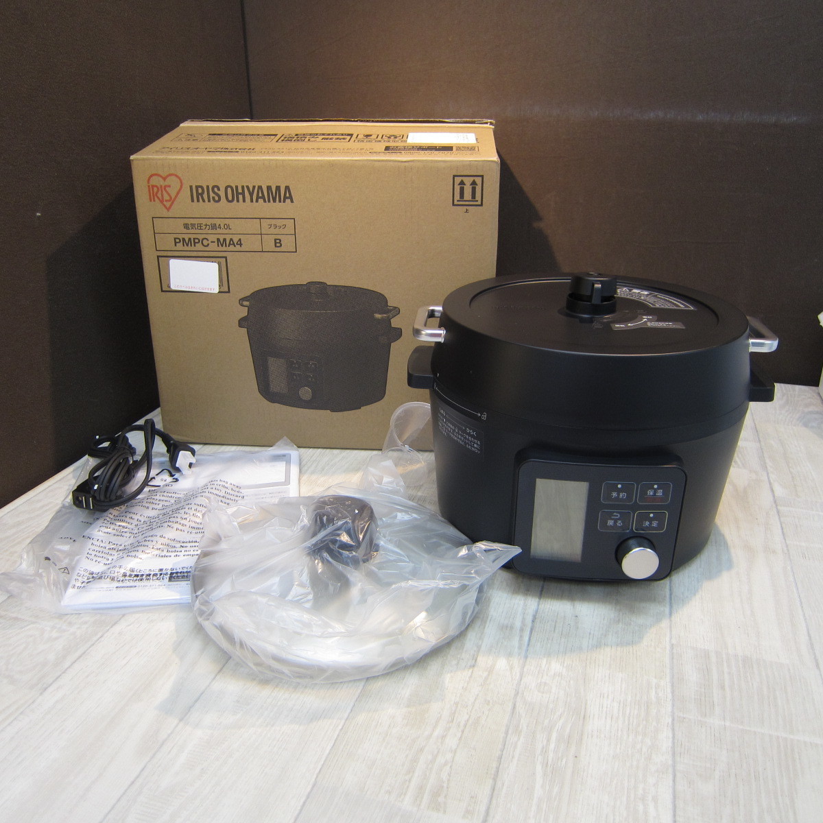 S0116未使用アイリスオーヤマ 電気圧力鍋 4.0L 自動メニュー