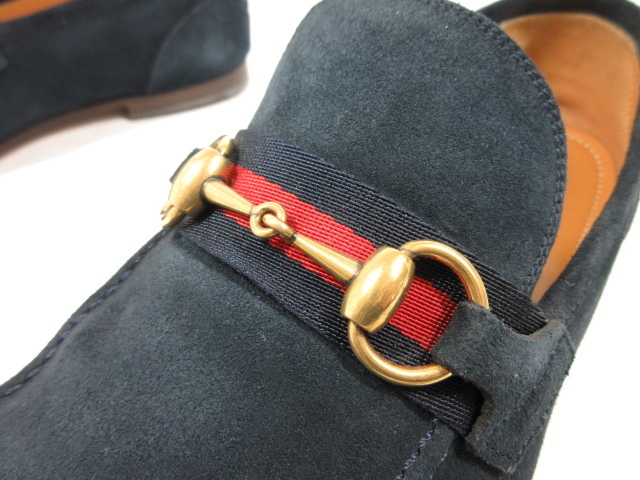 極美品 【GUCCI グッチ】 シェリーライン♪ スエードホースビット
