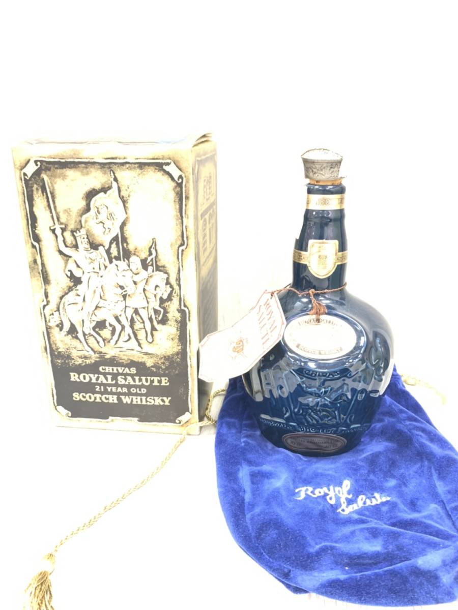 古酒 ROYAL SALUTE ローヤルサルート 21年 陶器 青 700ml 40％ 未開栓