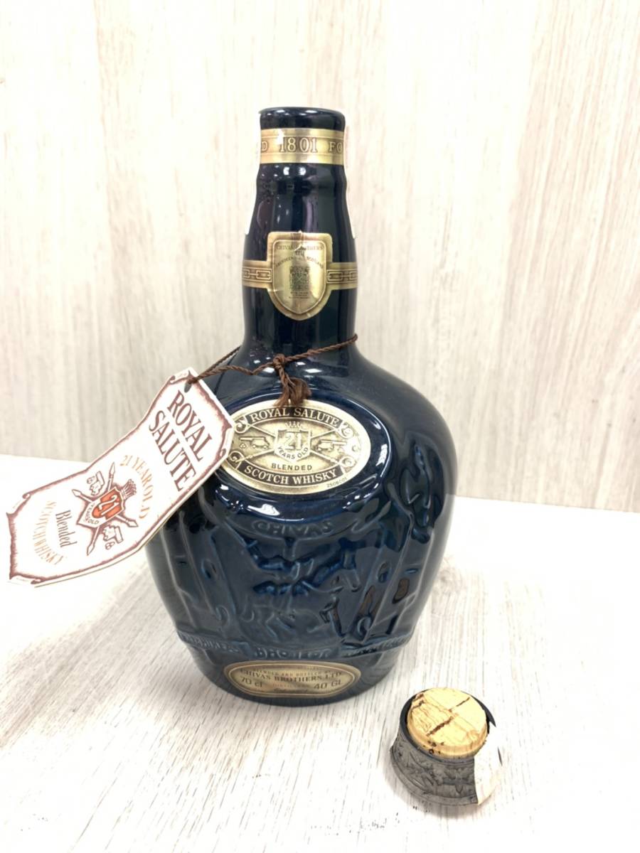 古酒 ROYAL SALUTE ローヤルサルート 21年 陶器 青 700ml 40％ 未開栓