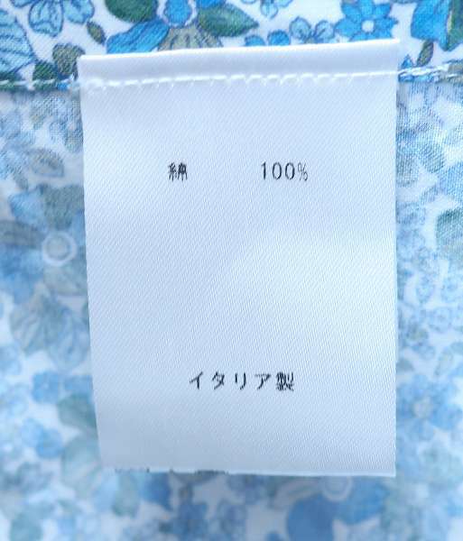 フィナモレ Finamore メンズ FINAMORE 長袖 コットン シャツ 花柄の
