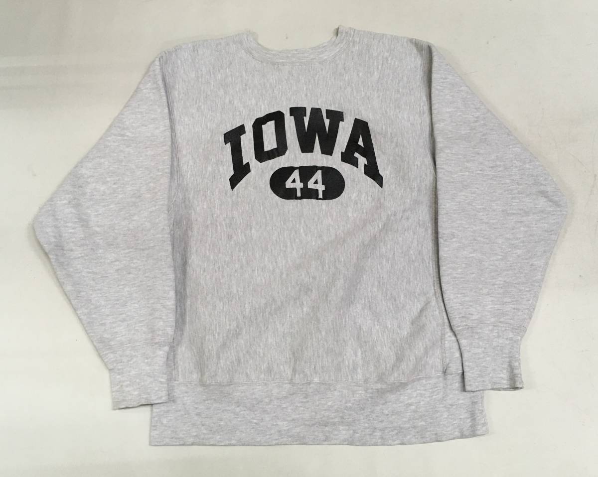 90s champion リバースウィーブ アイオワ クリームイエロー USA製